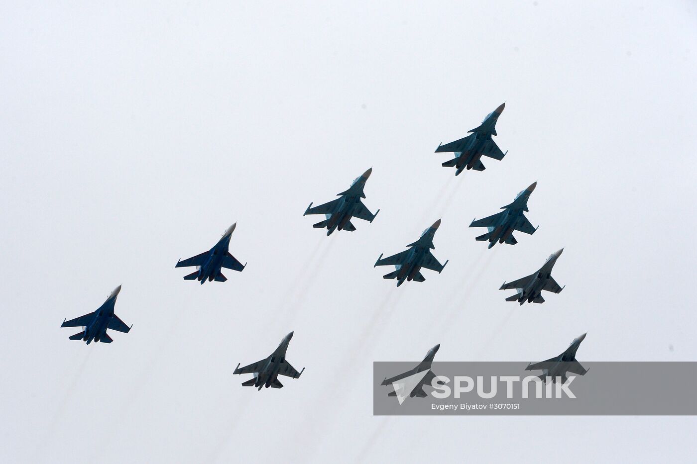 Rehearsal of aerial part of Victory Parade