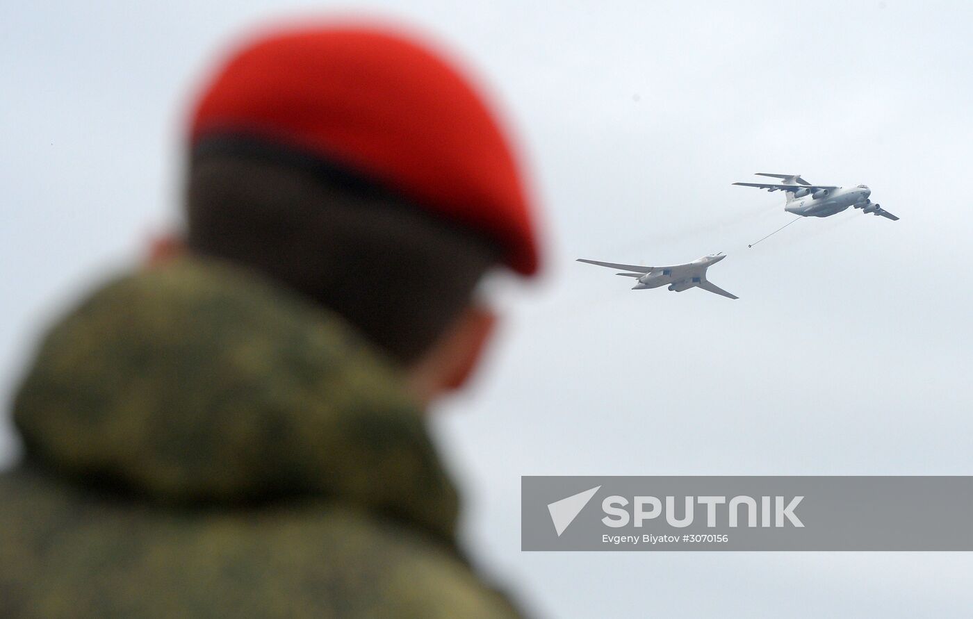 Rehearsal of aerial part of Victory Parade