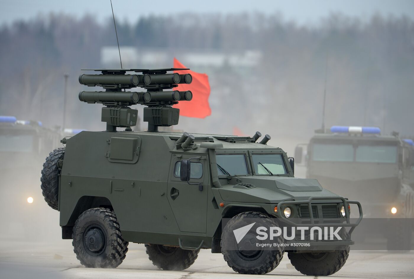Joint Victory Day drills of combined parade unit, mechanized column and lineup of aircraft