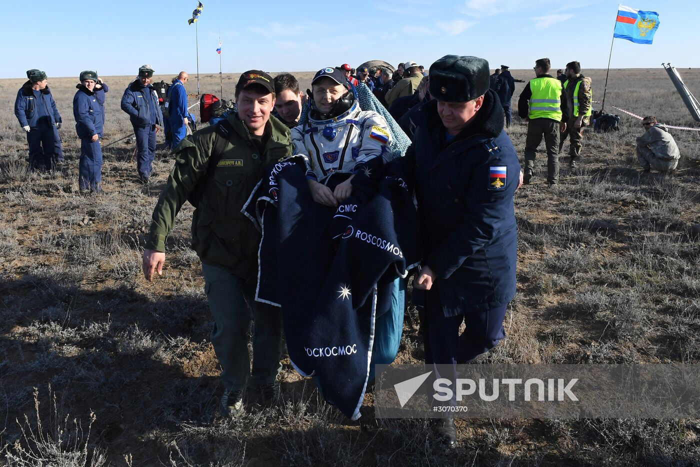 Soyuz MS-02 crew members back on Earth