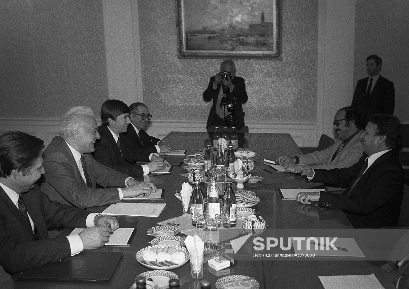 Libyan Foreign Minister Jadallah Azzuz at-Talhi visits USSR