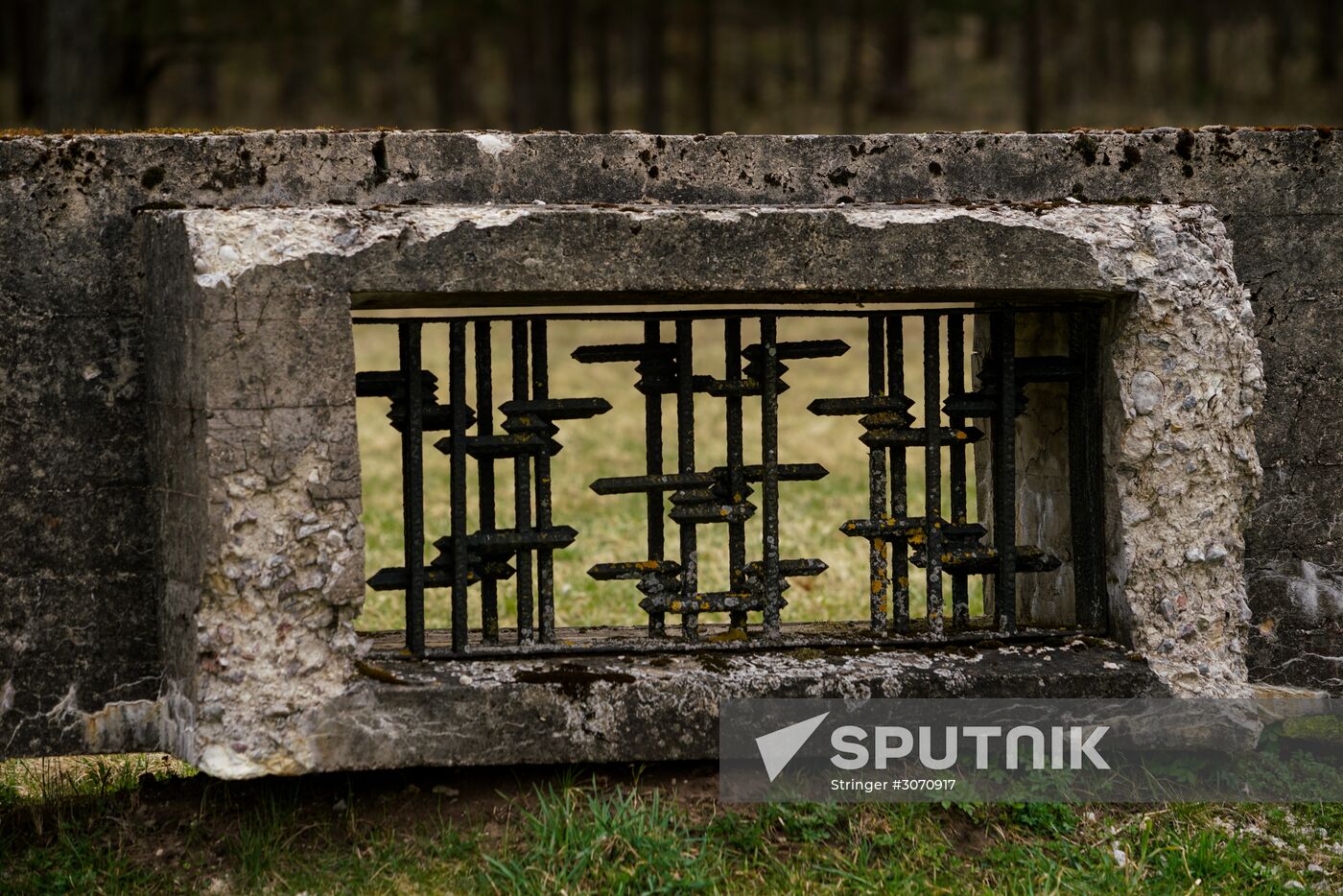 Memorial event at Salaspils Concentration Camp Memorial in Latvia