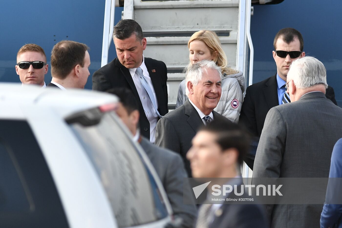 US Secretary of State Rex Tillerson arrives on a working visit to Russia
