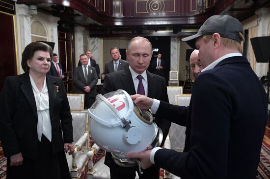 President Putin watches The Space Walker ahead of Cosmonautics Day
