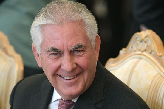 Talks between Foreign Minister Sergei Lavrov and US Secretary of State Rex W. Tillerson