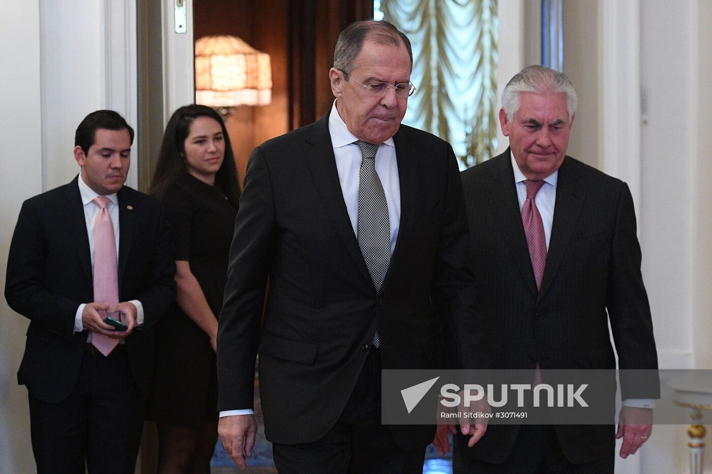Talks between Foreign Minister Sergei Lavrov and US Secretary of State Rex W. Tillerson
