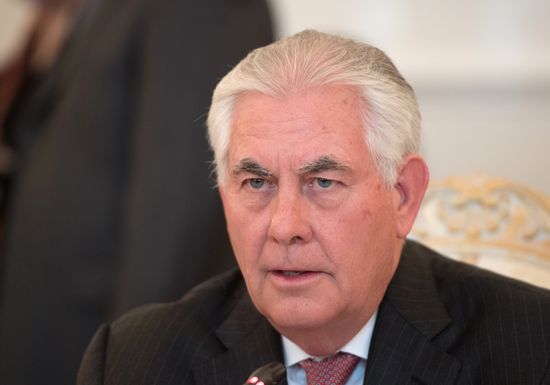 Talks between Foreign Minister Sergei Lavrov and US Secretary of State Rex W. Tillerson