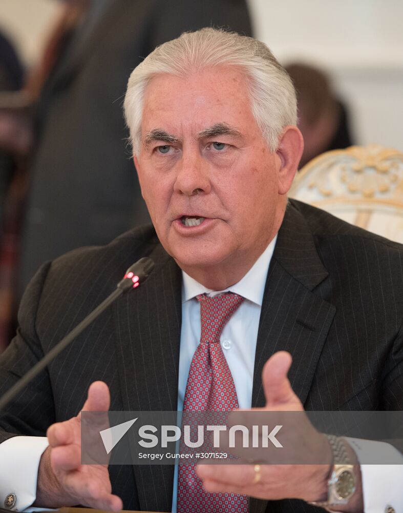 Talks between Foreign Minister Sergei Lavrov and US Secretary of State Rex W. Tillerson