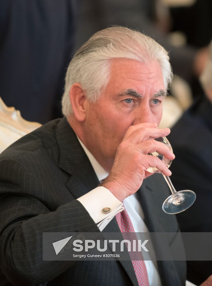 Talks between Foreign Minister Sergei Lavrov and US Secretary of State Rex W. Tillerson