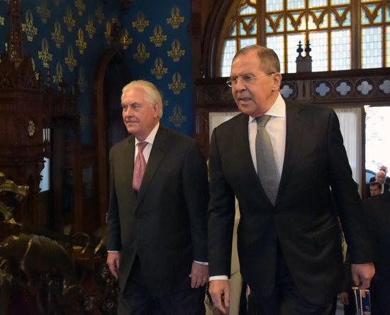 Talks between Foreign Minister Sergei Lavrov and US Secretary of State Rex W. Tillerson