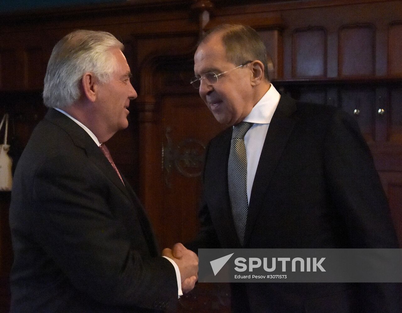 Talks between Foreign Minister Sergei Lavrov and US Secretary of State Rex W. Tillerson