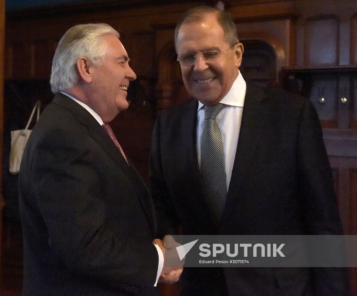 Talks between Foreign Minister Sergei Lavrov and US Secretary of State Rex W. Tillerson