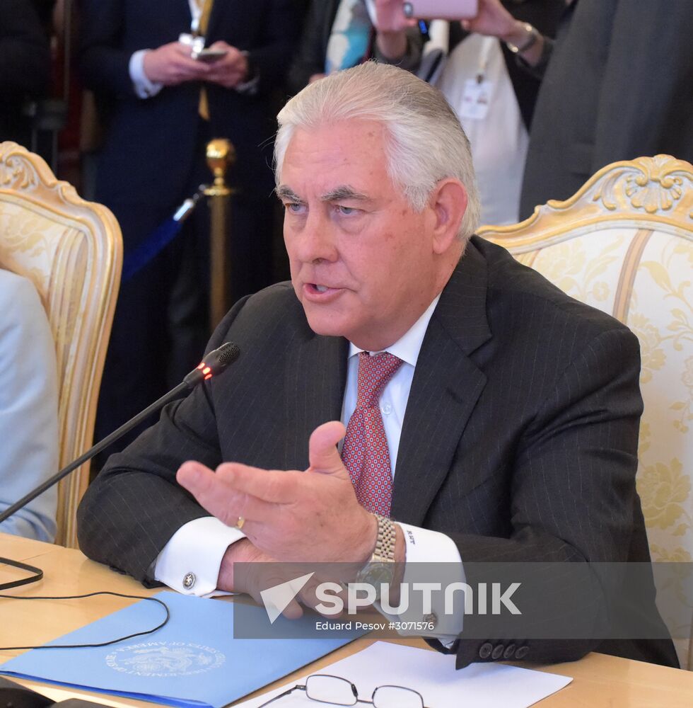 Talks between Foreign Minister Sergei Lavrov and US Secretary of State Rex W. Tillerson