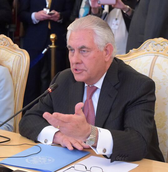 Talks between Foreign Minister Sergei Lavrov and US Secretary of State Rex W. Tillerson