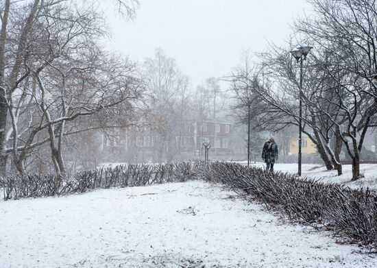 Snow in Petrozavodsk
