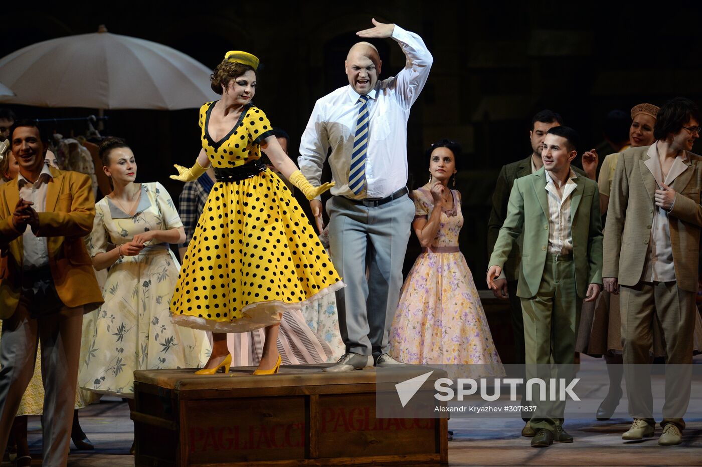Dress rehearsal of opera "Pagliacci" at Novosibirsk Opera and Ballet Theatre