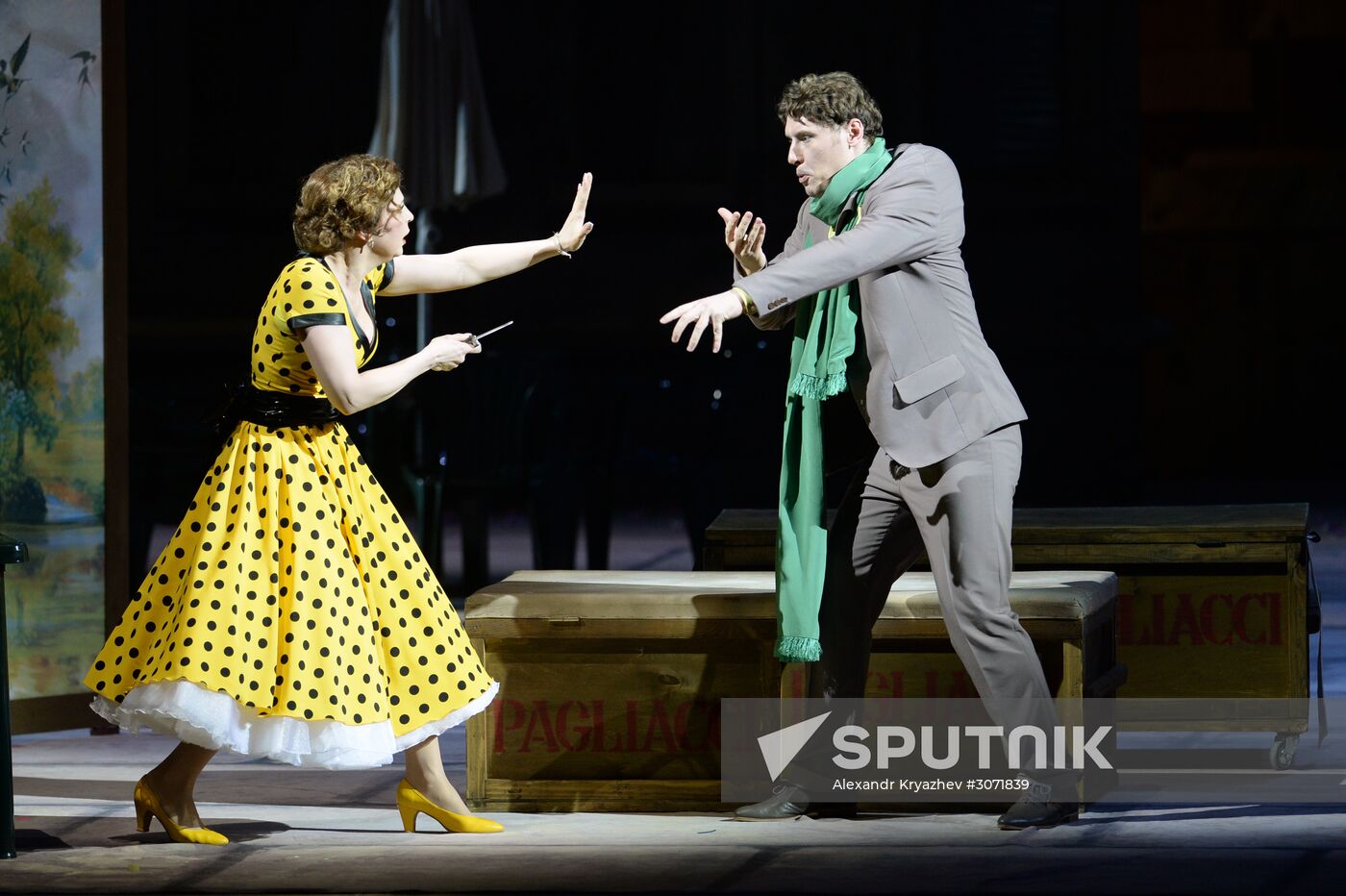 Dress rehearsal of opera "Pagliacci" at Novosibirsk Opera and Ballet Theatre
