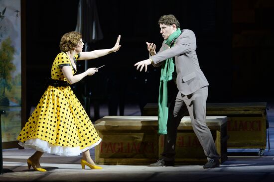 Dress rehearsal of opera "Pagliacci" at Novosibirsk Opera and Ballet Theatre