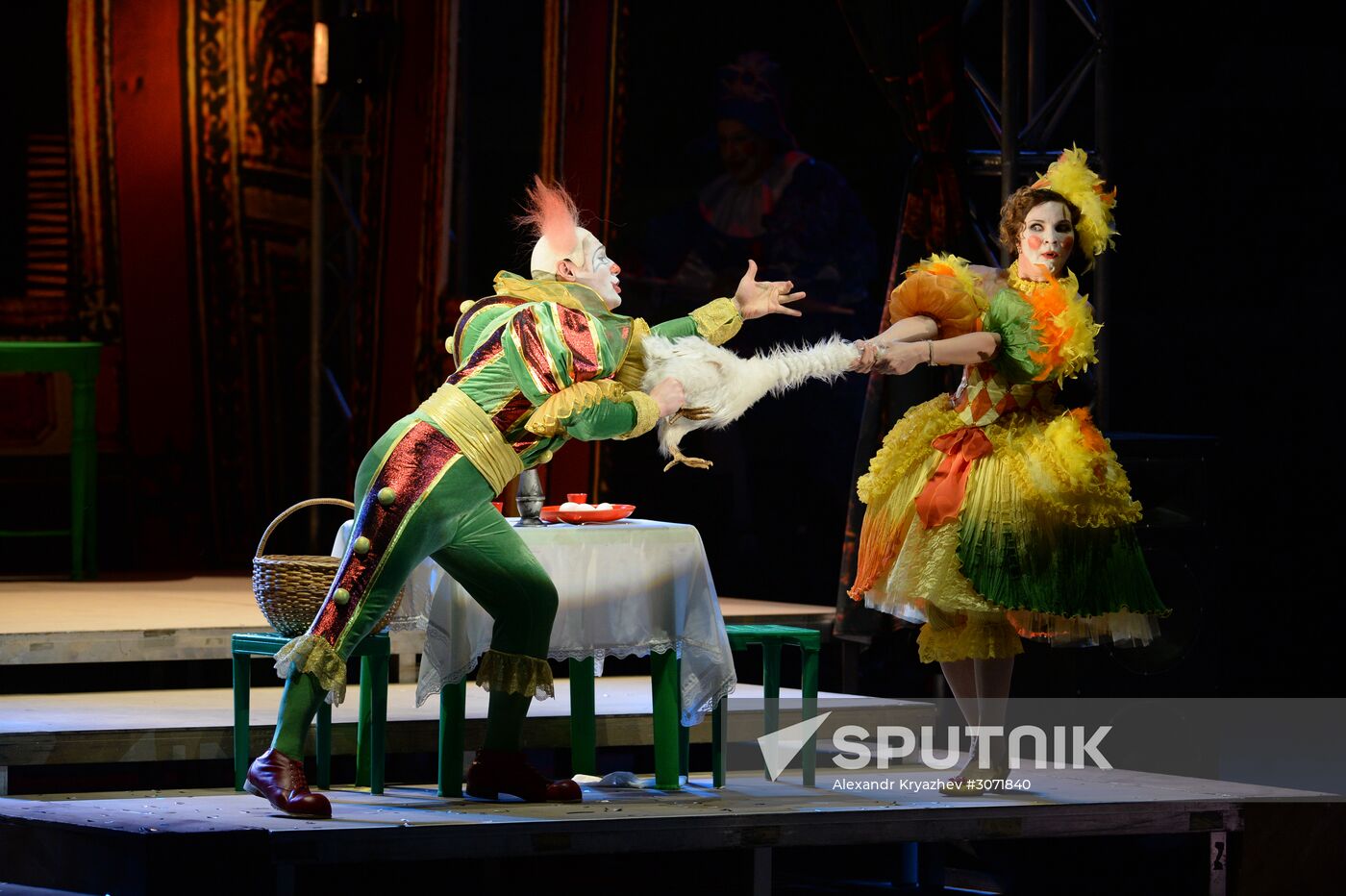 Dress rehearsal of opera "Pagliacci" at Novosibirsk Opera and Ballet Theatre