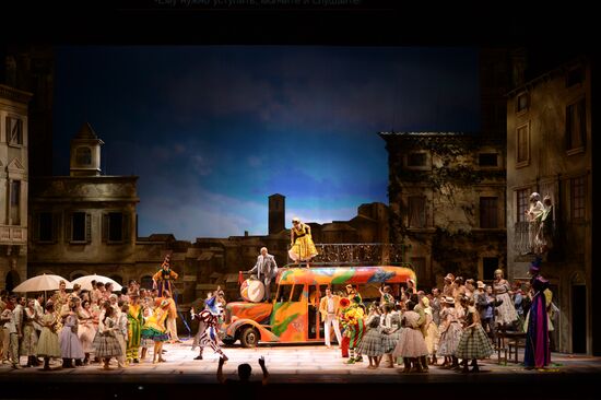 Dress rehearsal of opera "Pagliacci" at Novosibirsk Opera and Ballet Theatre