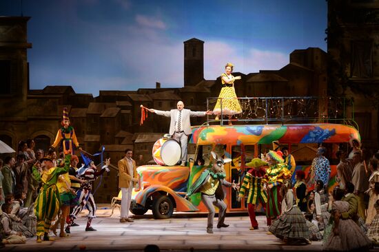 Dress rehearsal of opera "Pagliacci" at Novosibirsk Opera and Ballet Theatre