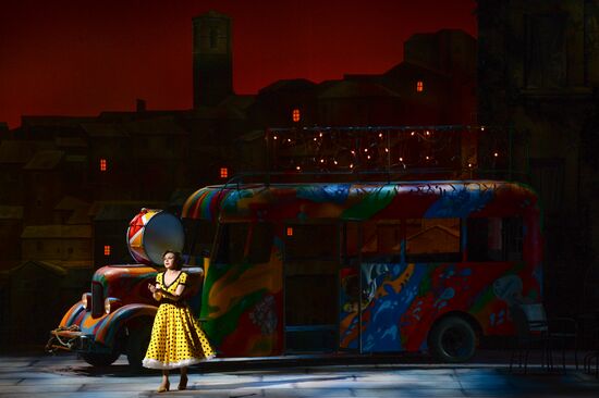 Dress rehearsal of opera "Pagliacci" at Novosibirsk Opera and Ballet Theatre