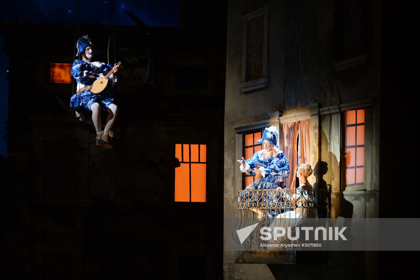 Dress rehearsal of opera "Pagliacci" at Novosibirsk Opera and Ballet Theatre