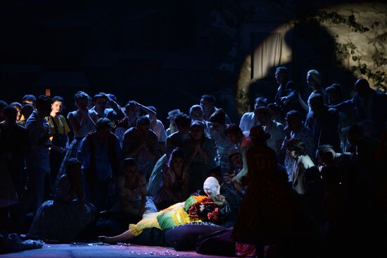 Dress rehearsal of opera "Pagliacci" at Novosibirsk Opera and Ballet Theatre