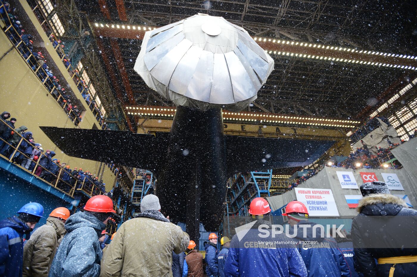 Nuclear attack submarine Kazan of Russian Navy is launched