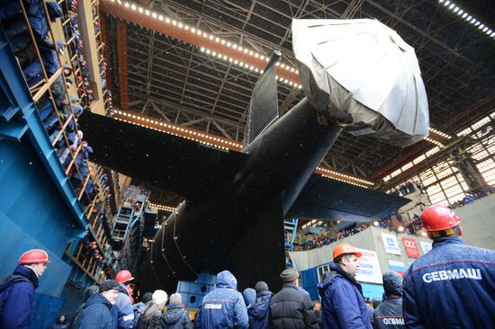 Nuclear attack submarine Kazan of Russian Navy is launched