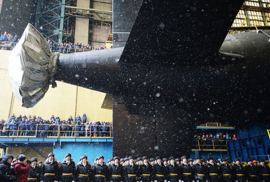 Nuclear attack submarine Kazan of Russian Navy is launched