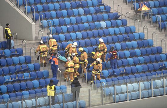 Emergency drills at St.Petersburg Stadium