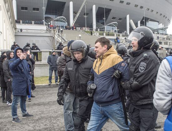 Emergency drills at St.Petersburg Stadium