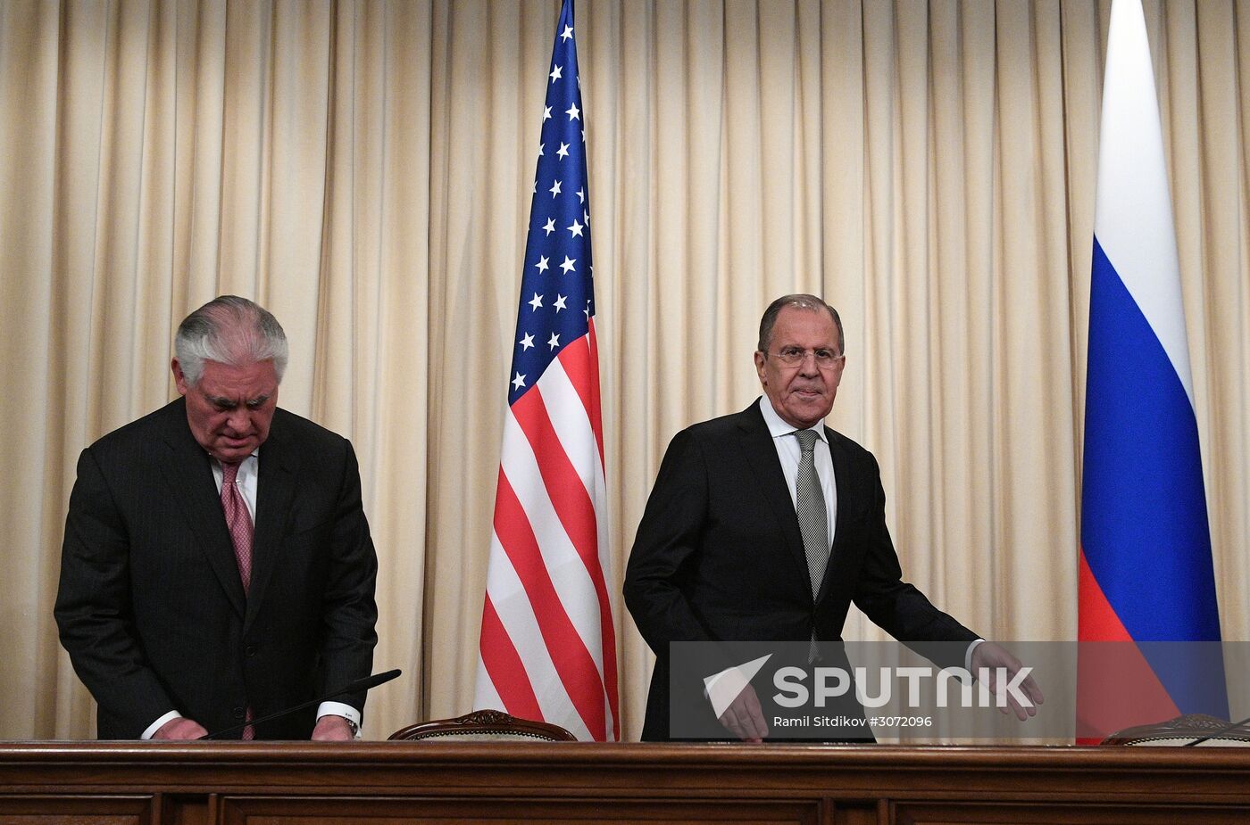 News conference by Russian Foreign Minister Sergei Lavrov and U.S. Secretary of State Rex Tillerson