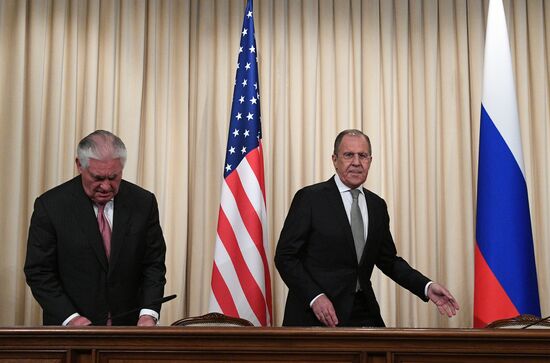 News conference by Russian Foreign Minister Sergei Lavrov and U.S. Secretary of State Rex Tillerson