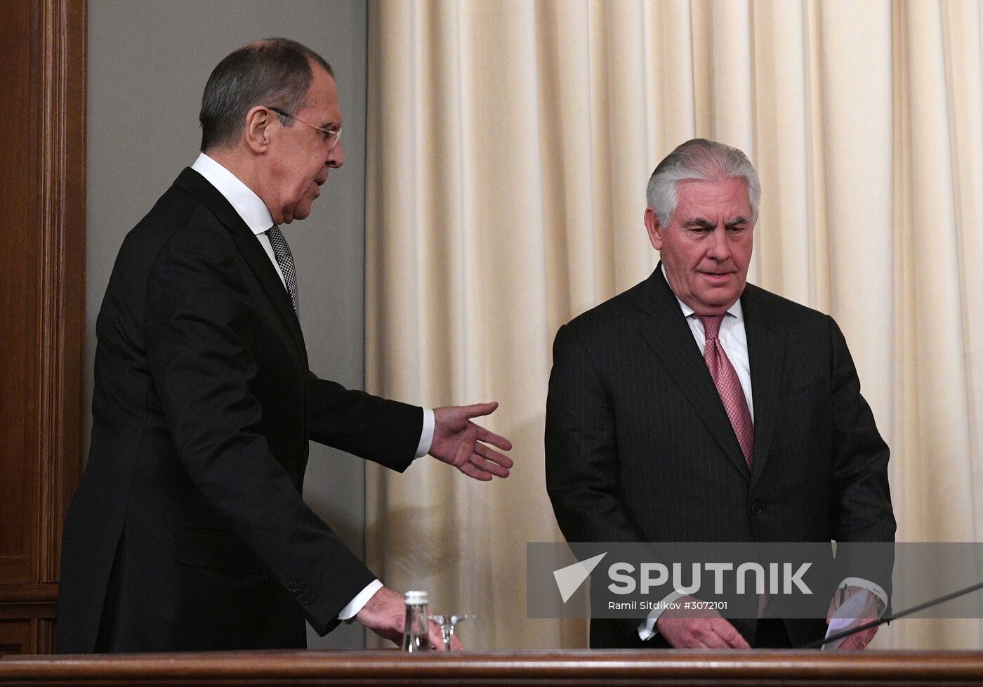 News conference by Russian Foreign Minister Sergei Lavrov and U.S. Secretary of State Rex Tillerson