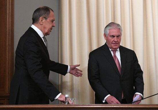 News conference by Russian Foreign Minister Sergei Lavrov and U.S. Secretary of State Rex Tillerson