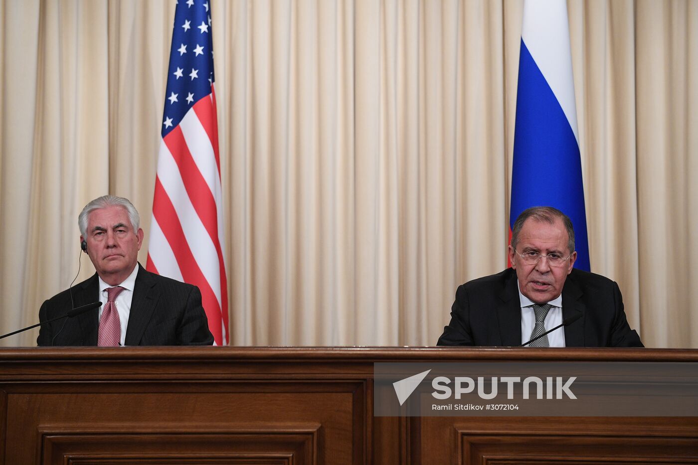News conference by Russian Foreign Minister Sergei Lavrov and U.S. Secretary of State Rex Tillerson