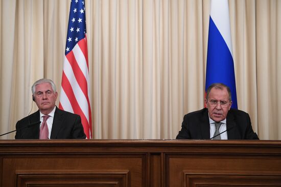 News conference by Russian Foreign Minister Sergei Lavrov and U.S. Secretary of State Rex Tillerson