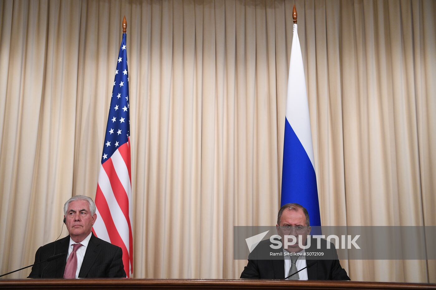 News conference by Russian Foreign Minister Sergei Lavrov and U.S. Secretary of State Rex Tillerson
