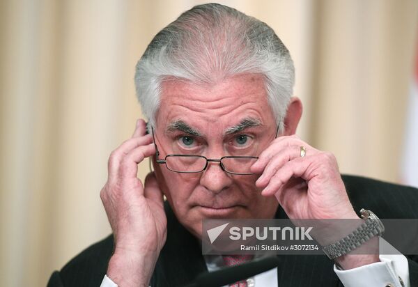 News conference by Russian Foreign Minister Sergei Lavrov and U.S. Secretary of State Rex Tillerson