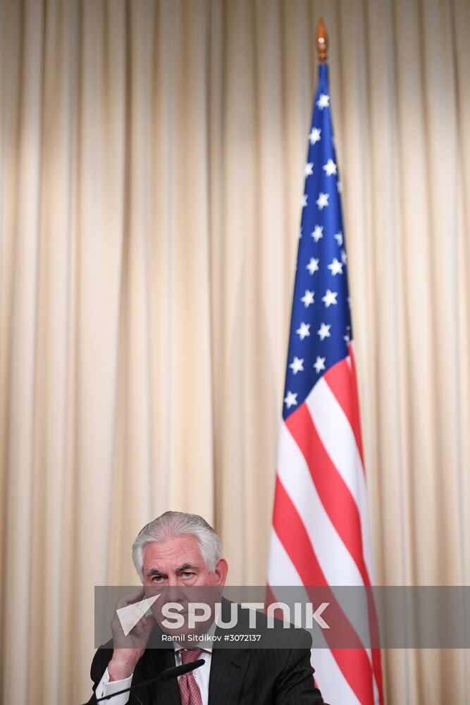 News conference by Russian Foreign Minister Sergei Lavrov and U.S. Secretary of State Rex Tillerson