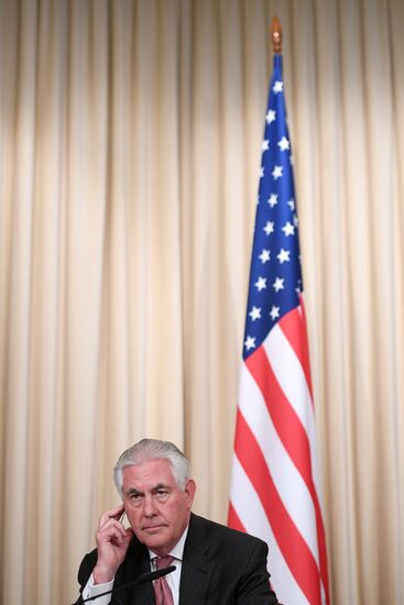 News conference by Russian Foreign Minister Sergei Lavrov and U.S. Secretary of State Rex Tillerson