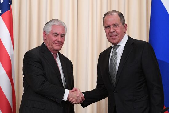 News conference by Russian Foreign Minister Sergei Lavrov and U.S. Secretary of State Rex Tillerson