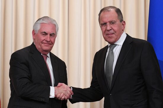 News conference by Russian Foreign Minister Sergei Lavrov and U.S. Secretary of State Rex Tillerson