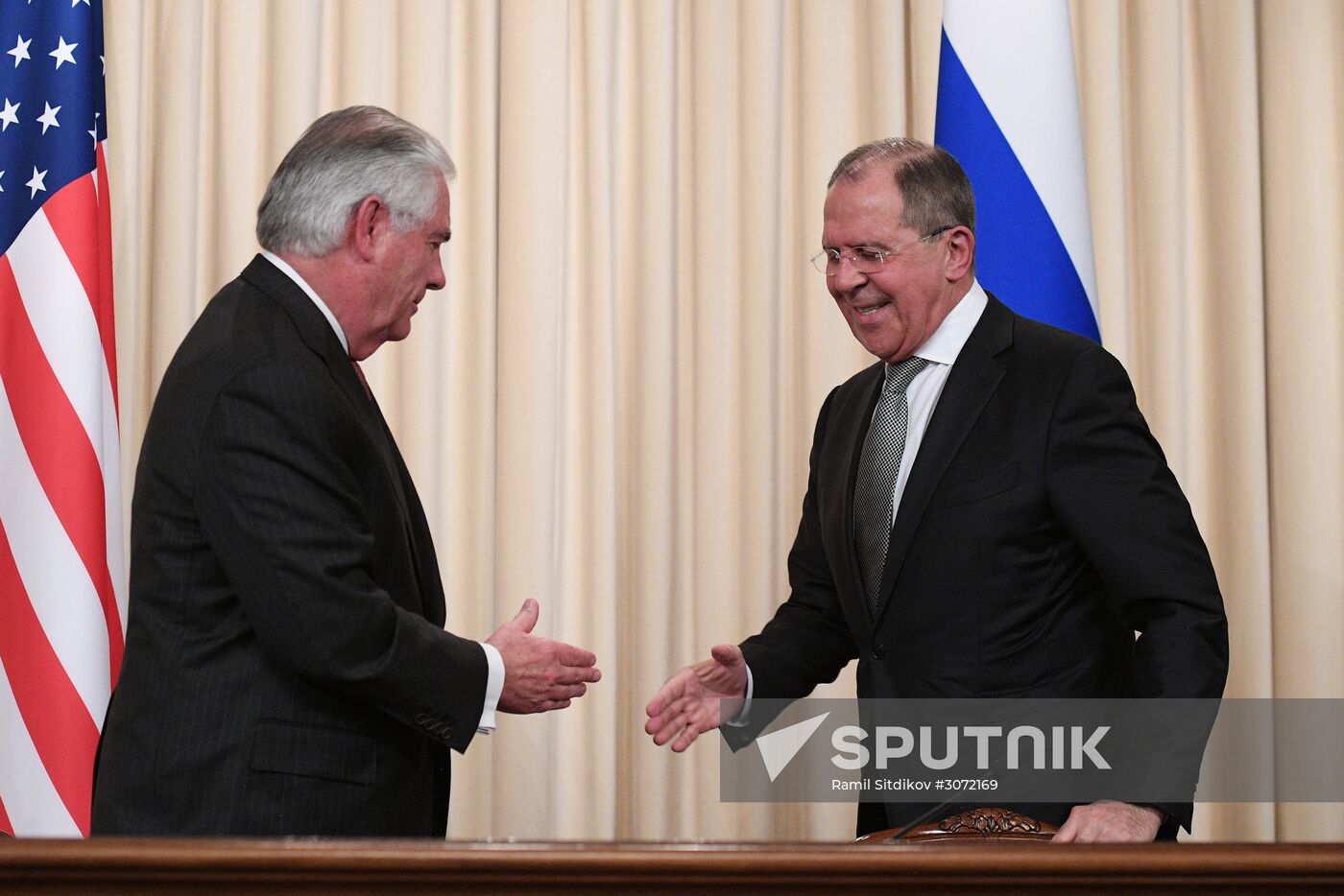 News conference by Russian Foreign Minister Sergei Lavrov and U.S. Secretary of State Rex Tillerson
