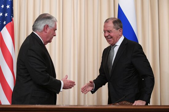 News conference by Russian Foreign Minister Sergei Lavrov and U.S. Secretary of State Rex Tillerson