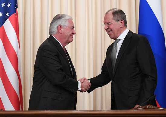 News conference by Russian Foreign Minister Sergei Lavrov and U.S. Secretary of State Rex Tillerson