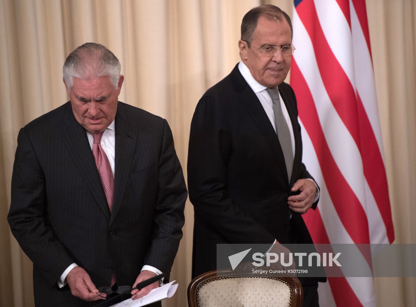 News conference by Russian Foreign Minister Sergei Lavrov and U.S. Secretary of State Rex Tillerson