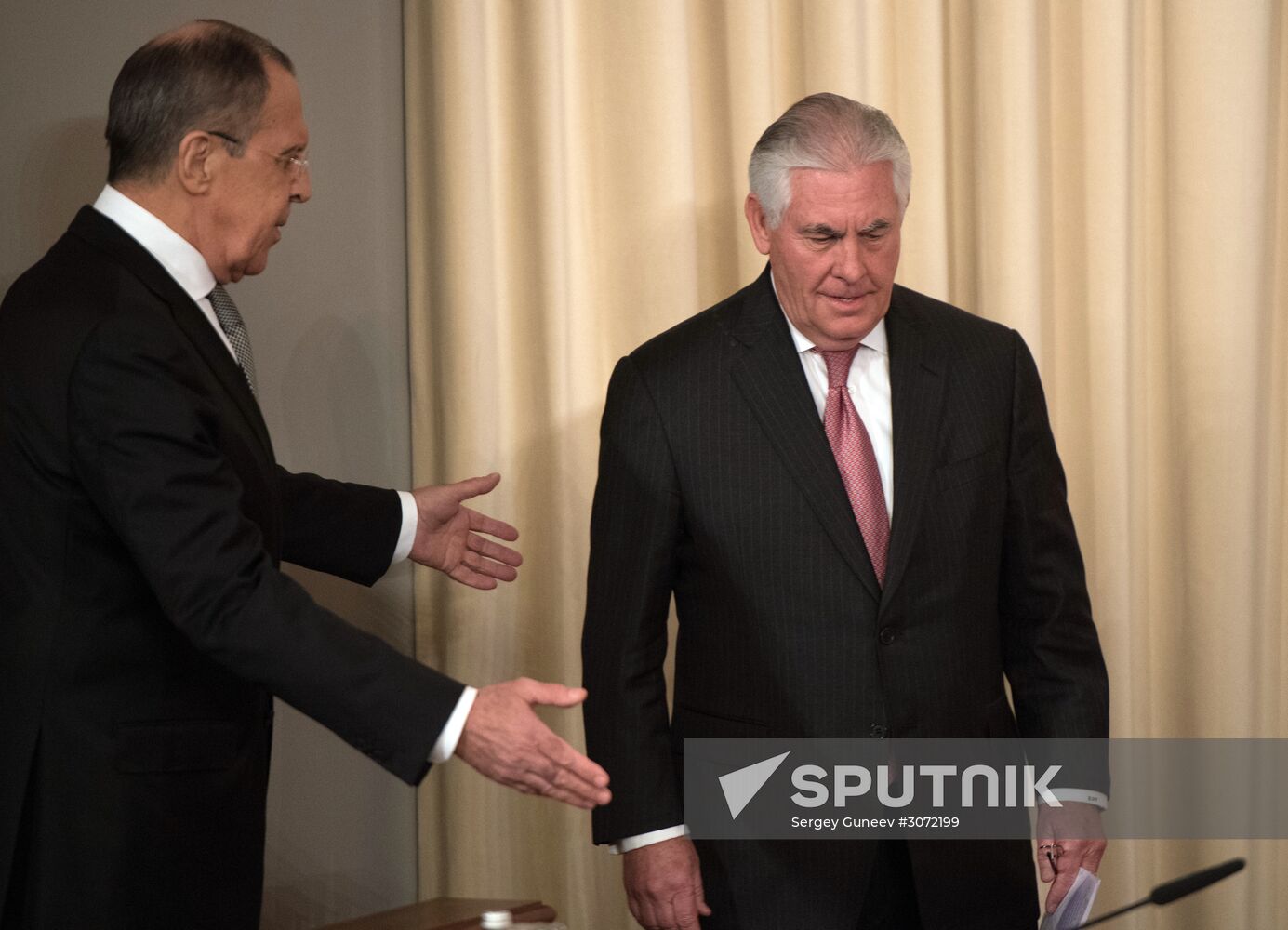 News conference by Russian Foreign Minister Sergei Lavrov and U.S. Secretary of State Rex Tillerson